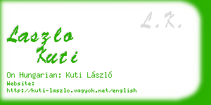 laszlo kuti business card